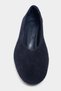 Samia Navy Blue Suede Leather Block Heel Women's Flats. - 6