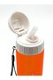 Polycarbonate Water Bottle with Straw, 500 Ml, Elephant Pattern, Neon Orange. - 5