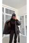 New Season Women's Wrap-Neck, Belted, Midi-Length Leather Trench Coat. - 3