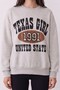Women's Beige Sweatshirt with Print and Embroidery Details. - 2