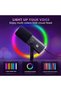 ميكروفون ألعاب XLR/USB للكمبيوتر، ميكروفون ديناميكي للكمبيوتر مخصص للبث المباشر والبودكاست، مع إضاءة RGB، وخاصية كتم الصوت. - 7