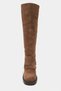 Madani Koyu Desert Suede Leather Belt Detail Square-Toe Block Heel Women's Boots - 5