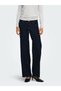 Women's Navy Blue Onllılo Regular Wide Leg Jeans. - 3