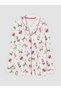 Peak New Season Ecru Shirt Collar Patterned Women's Pajama Set - 2