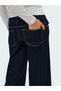 Women's Navy Blue Onllılo Regular Wide Leg Jeans. - 4