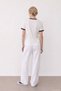 Women's Ecru T-Shirt with Print and Embroidery Details. - 4