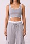 Women's Grey Striped Sweatpants - 4