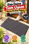 Marina 40X60 cm Black and Gray Patterned Door Mat, Rectangular Framed Entrance Mat. - 3