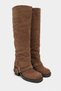Madani Koyu Desert Suede Leather Belt Detail Square-Toe Block Heel Women's Boots - 4