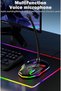 ميكروفون كمبيوتر بمنفذ USB مع زر كتم الصوت وإضاءة RGB، متوافق مع أجهزة الكمبيوتر المحمولة وأجهزة الكمبيوتر المكتبية التي تعمل بنظامي التشغيل ويندوز وماك. - 3