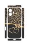 iPhone 16 Plus Vorian Camera Protective Case with Gold Heart and Leopard Print. - 2