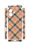 iPhone 16 Plus Vorian Camera-Protected Case, Orange and Navy Blue Plaid. - 2