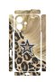 iPhone 16 Plus Vorian Camera Protective Case, Gold Leopard Star Design. - 2
