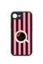 iPhone 16E Vorian Black Hole Case, Burgundy Striped Coffee Cup. - 2