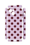 iPhone 15 Plus Vorian Camera Protective Case, Lilac Burgundy Polka Dot Design. - 2