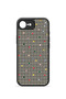 iPhone 16E Vorian Black Hole Case, Black Plaid with Small Colored Flowers. - 2