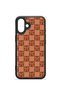 iPhone 16 Vorian Black Hole Case, Coffee Ribbon, Checkered Pattern. - 2