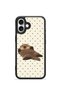 iPhone 16 Plus Vorian Black Hole Case, Polka Dot Sleeping Otter Design.