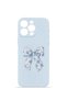 iPhone 15 Pro Max Vorian Camera Protective Case with Blue Toile Print and Bow Detail.