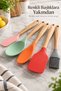 Wood-Look Handle Spatula and Kitchen Brush Set -