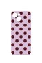 iPhone 13 Vorian Camera Protective Case, Lilac Burgundy Polka Dot Design.
