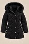 Women's Plus Size Nova Fabric Lightweight, Velvet-Textured, Faux Fur-Trimmed, Detachable Hooded, Quilted-Lined Winter Jacket - 5