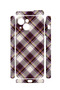 iPhone 14 Plus Vorian Camera Protective Case, Purple Cream, Diagonal Plaid Pattern. - 2
