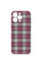 iPhone 16 Pro Vorian Camera Protective Case, Grey and Fuchsia Plaid.