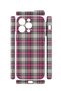 iPhone 12 Pro Max Vorian Camera Protective Case, Grey and Fuchsia Plaid. - 2
