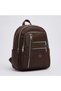 Brown 27X33 cm 5-Compartment Multi-Pocket Women's Backpack - - 4