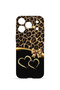 iPhone 18 Pro Max Vorian Camera Protective Case with Gold Heart and Leopard Print.