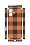 iPhone 16 Plus Vorian Camera Protective Case, Orange, Large Plaid Pattern. - 2