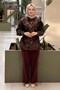 Ethnic Patterned Jacket and Pants Set - 2