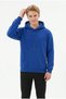 Three Yarns Sh Fleece-Lined Hooded Plain Men's Casual Sweatshirt - 3