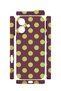iPhone 17 Vorian Camera Protective Case, Burgundy with Lemon Polka Dots. - 2