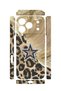iPhone 17 Pro Vorian Camera Protective Case, Gold Leopard Star Design. - 2
