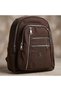 Brown 27X33 cm 5-Compartment Multi-Pocket Women's Backpack - - 2