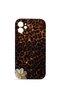 iPhone 12 Vorian Mika Camera Protective Case, Dark Leopard Flower Design.
