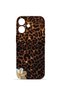iPhone 16 Vorian Mika Camera Protective Case, Dark Leopard Flower Design.
