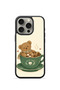 iPhone 16 Pro Max Vorian Black Hole Case, Green Cup with a Teddy Bear.