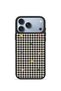 iPhone 18 Pro Max Vorian Black Hole Case, Black Plaid with Colorful Mini Hearts.