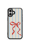 iPhone 16 Vorian Black Hole Case, Tied Stripe Design.