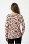 Women's Leopard Patterned V-Neck Knitwear Sweater - 2