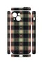 iPhone 15 Plus Vorian Camera Protective Case with Heart-Shaped Vintage Plaid Design. - 2