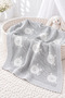 100% Cotton Baby Blanket with Sleeping Lion Pattern – Soft Knitted Baby Blanket 90X90