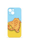iPhone 15 Vorian Mika Camera Protective Case, Sleepy Orange Cat.