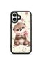 iPhone 16 Plus Vorian Black Hole Case with Pink Roses and Otter Design.