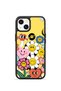 iPhone 15 Vorian Black Hole Case with Yellow Background and Happy Daisies.