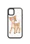 iPhone 11 Vorian Black Hole Case, Pink Floral Design, Baby Deer. - 2