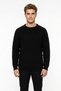 Men's Long-Sleeved Thick Winter Knit Sweater with a Bicycle Pattern and Crew Neck.